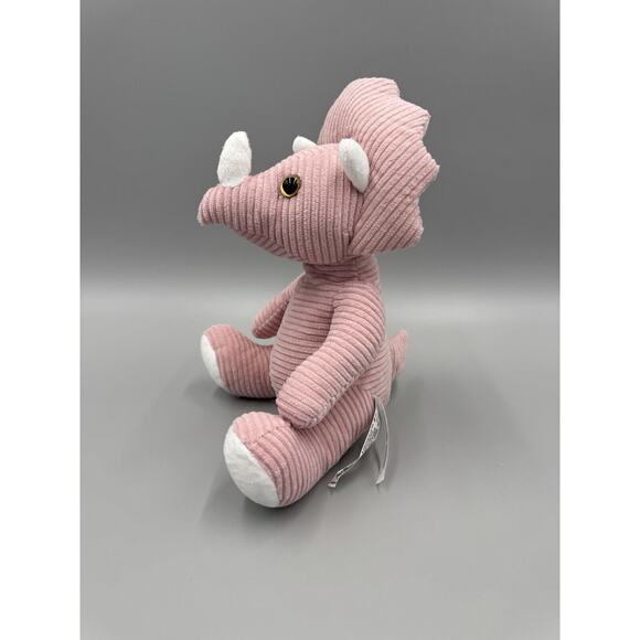 Naturally Kids Pink Plush Triceratops Dinosaur Stuffed Animal No Backpck 8” - Picture 2 of 11